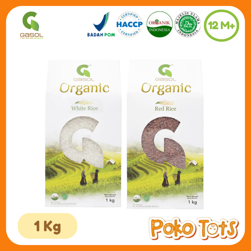 

GASOL Beras Organik Putih Merah 1Kg Beras Organic Alami