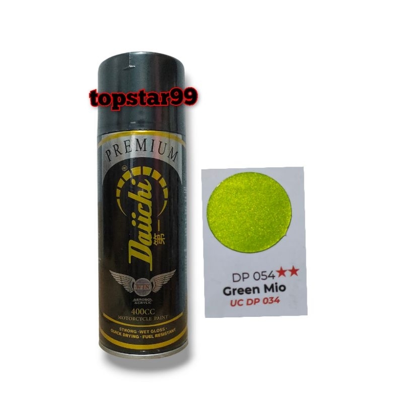 Pilok Cat Daichi Premium Hijau Metalik Mio Green 054 Glossy Mengkilap Daici 400cc