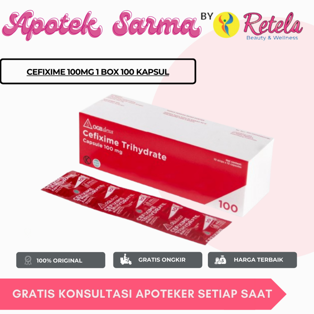 CEFIXIME 100MG 1 BOX 100 KAPSUL