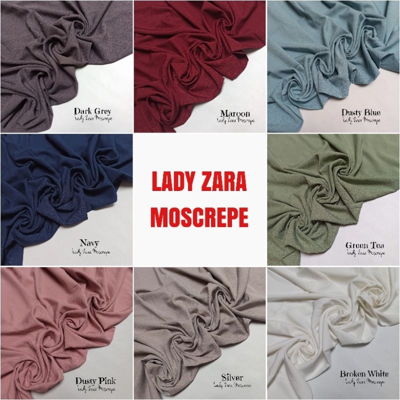 (HARGA 0,5m) KAIN  LADY ZARA CREPE ORIGINAL