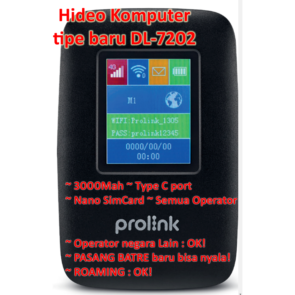 Modem PROLINK 4G DL7202 Mifi PROLINK 4G 150MBPS