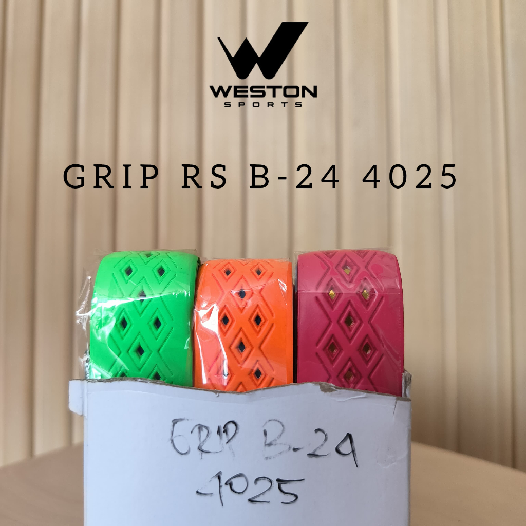GRIP Tape RS B-24 4025 Grip Raket Badminton Tennis Anti Slip Grip Karet Bermotif Original Warna Warn