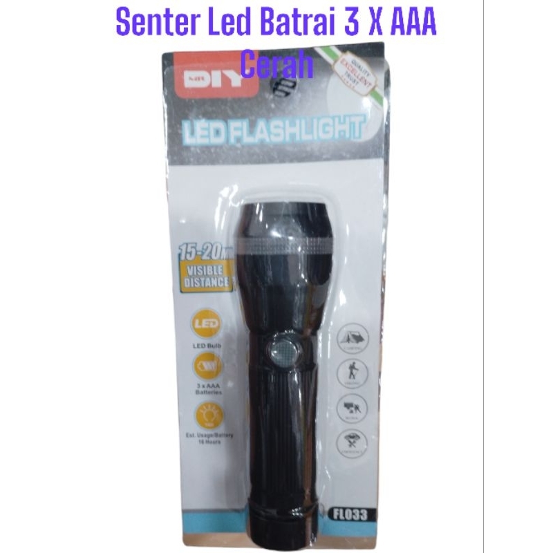 Senter Led  Batrai 3 X AAA