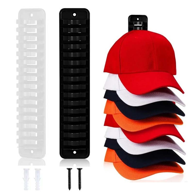 16 Slot Gantungan Topi Rak Topi Dinding Tempel  Rak Tempat Topi Untuk Rumah, Toko, Supermarket Gantu
