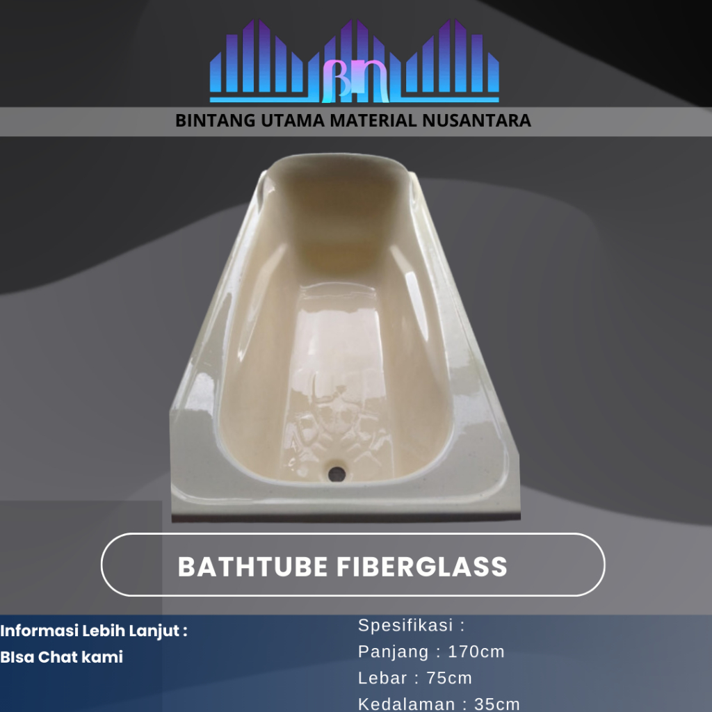 Bath tub Fiberglass / Bak mandi