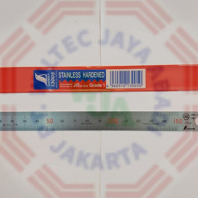 

KI3 Penggaris Stainless Steel 15mm15cm Merek SHINWA Japan