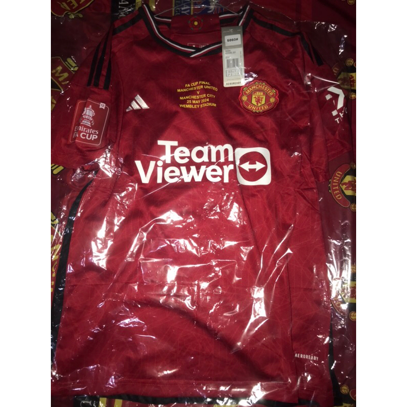MU Home Full Patch FA Cup + MDT Size M