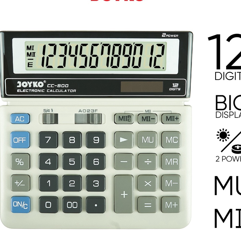 

Murah Calculator Kalkulator Joyko CC8 12 Dits
