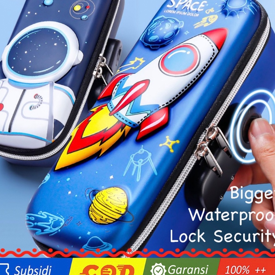 

KP8 WWH14C Tempat Pensil EVA Sekolah LOCK KUNCI School Pencil Bag Box KTM