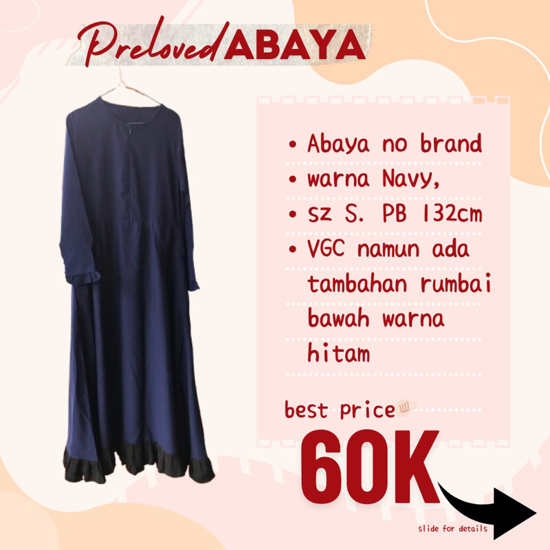 PRELOVED NAVY ABAYA