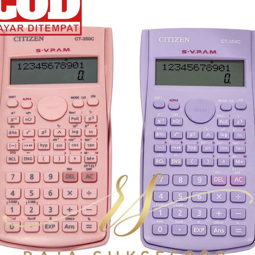 

Boom Kalkulator Scientific CITIZEN CT35C pink ungu pastel lilac Calculator anak sekolah tronometri sin cos tan ct 35 c Warna Cantik Menarik