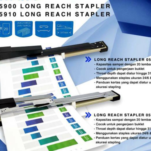 

KI3 Stapler Long Reach Stapler Kw Trio 59 BONUS ISI STAPLESnya