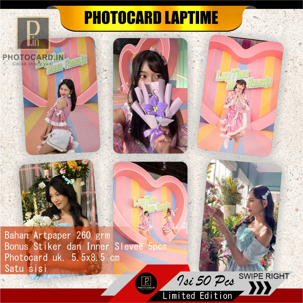 Photocard JKT48 Edisi LapTime Masa Remaja isi 50 pcs (Free Stiker dan Inner Slevee 5pcs) Unofficial/