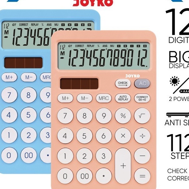 

Extra Calculator Kalkulator Joyko CC64CO 12 Dits Check Correct