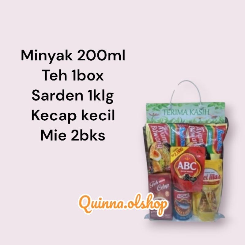 

Promo 7.7 Ready..Paket Sembako Hemat utk berbagi/bingkisan/syukuran dll.. .(bs costum label)