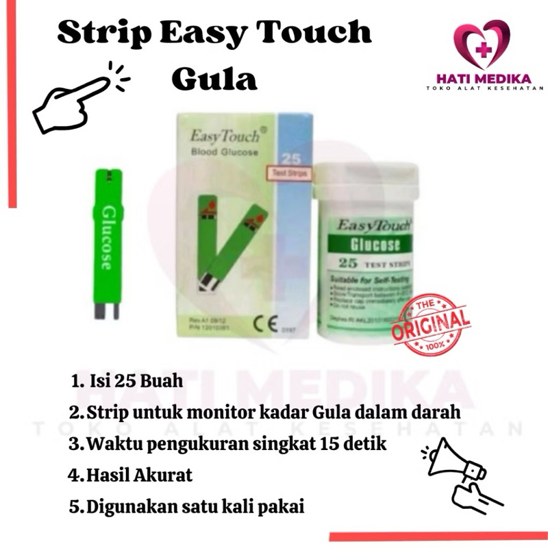 EASY TOUCH - Strip Easy Touch Glucose | Strip Easy Touch Gula | Refill strip gula