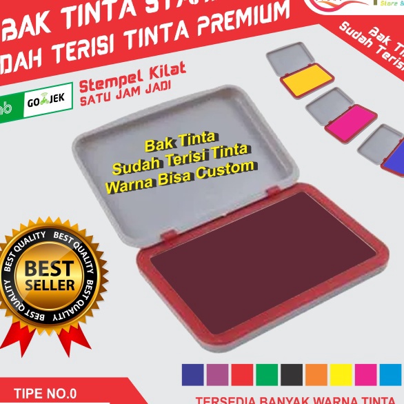 

KF7 Bak tinta stempel bantalan pad stempel kayu Bak stempel bantalan tinta sudah terisi tinta Bak Stempel