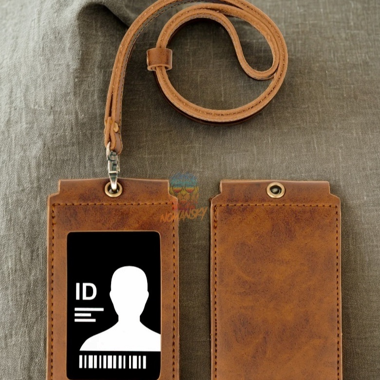 

KI3 Name Tag ID Card Kulit Holder Name Tag Kulit 3 Slot Kartu ID Card Kulit