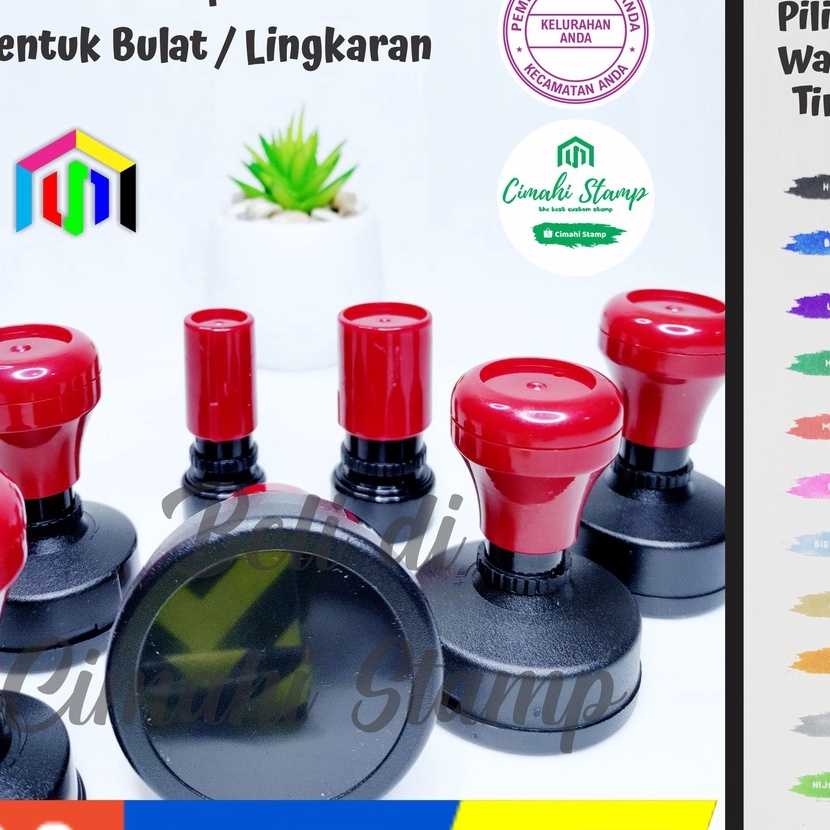 

KF7 Cetak Stempel Flash Bulat Custom GRATIS TINTA ISI ULANG