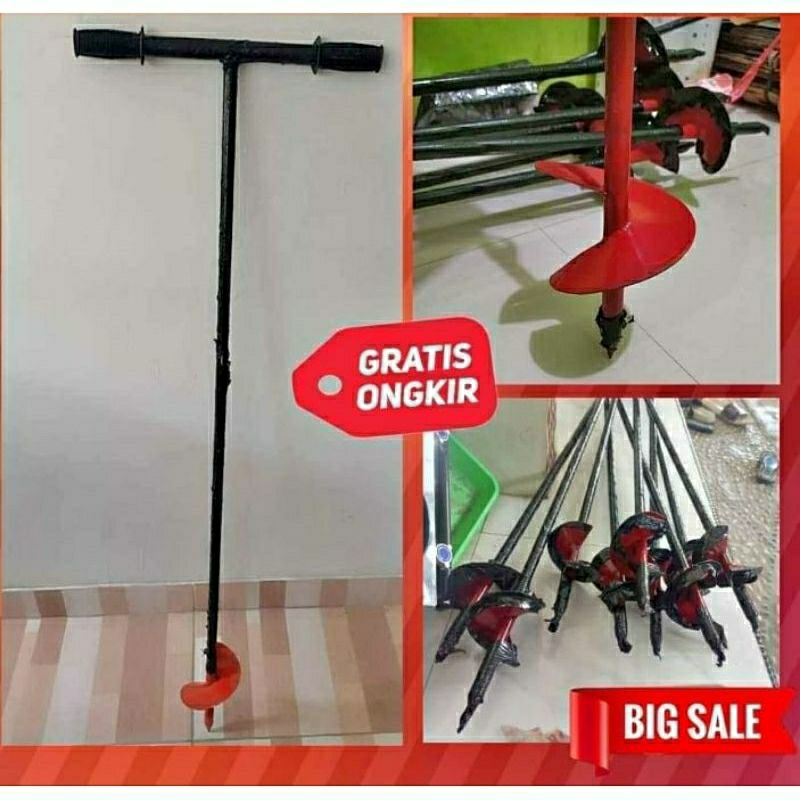 Bor/Biopori bor tanah manual diameter besar 20 cm tebal 3 mili kwalitas kuat kokoh  pembuatan lubang