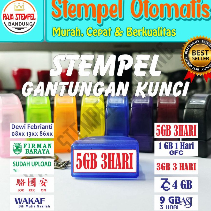 

FG2 STEMPEL GANTUNGAN KUNCI FLASH OTOMATIS I STAMPLE KECIL M BIDAN NOMOR VOCER I STEMPLE