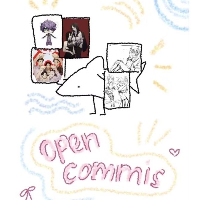 Open commission art, anime, OC custom drawing in my style