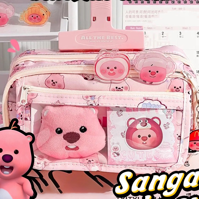 

KI3 Tempat Alat Tulis Large Capacity Pencil Case Canvas Kotak Pensil Tas Pena Tempat Pencil Tas Pensil Kapasitas