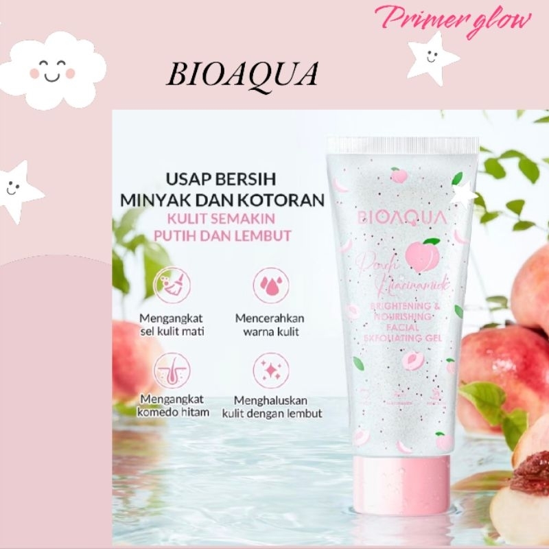 BIOAQUA Scrub Wajah PEELING Gel Peach Face Scrub 100g