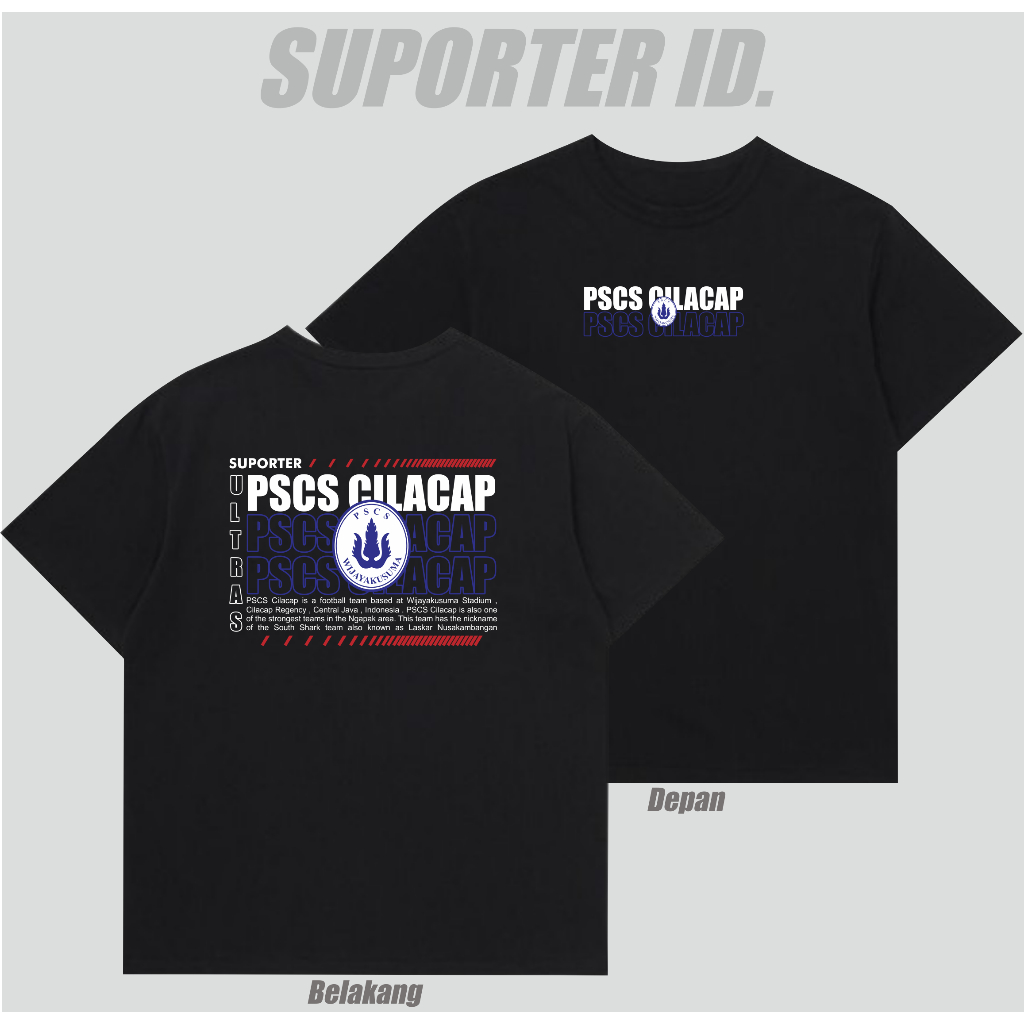 Kaos Suporter PSCS Cilacap Tshirt Suporter Ultras PSCS Cilacap