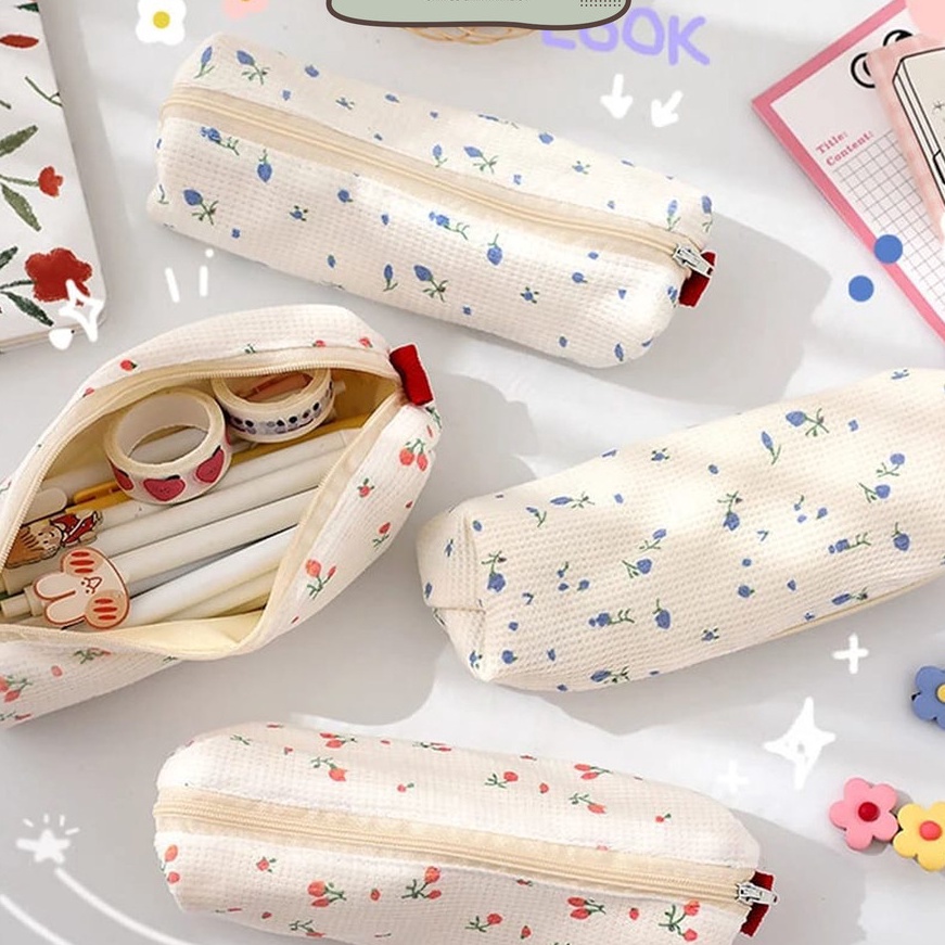 

HJ6 MILOLI Kotak Pensil CUTE SMALL FLOWER Pencil Case Floral Mmalis Aesthetic Soft Korean Style Stationery F276