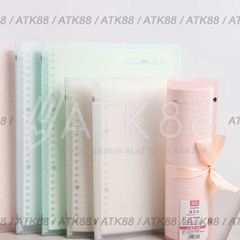 

Terkini Buku Binder Pita Transparan Clear Bening A5 B5 Binder Loose Leaf