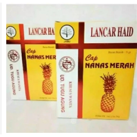 

Jamu Nanas Merah Lancar Haid (isi 10 Sachets)