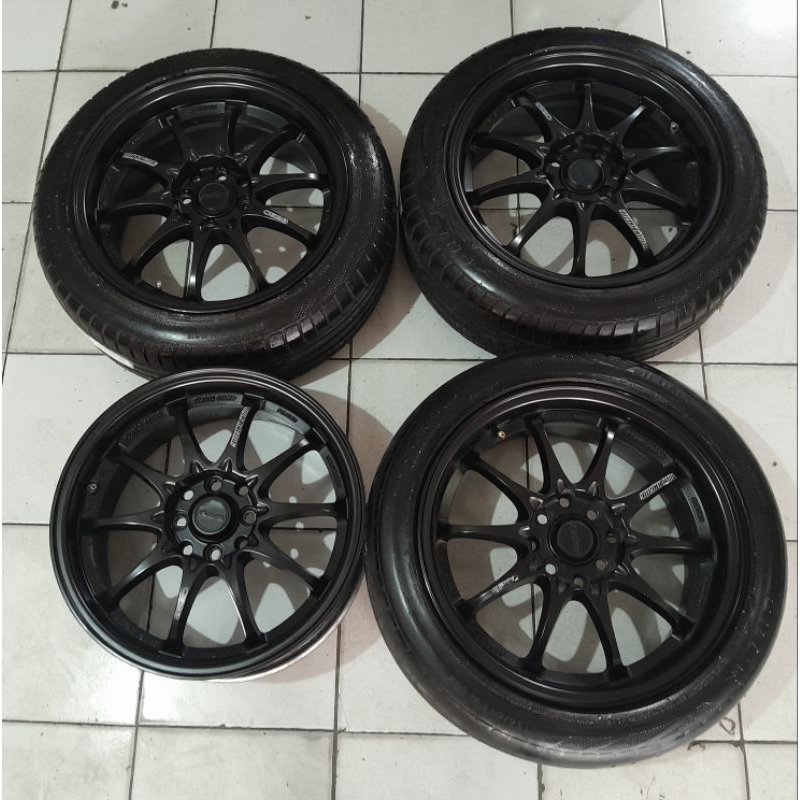 Velg Mobil Second Ce28 R16x7 Pcd 8x100/114 ET40 ÷ Ban 2biji 195 50 R16 Buat Mazda2 City Vios Wuling