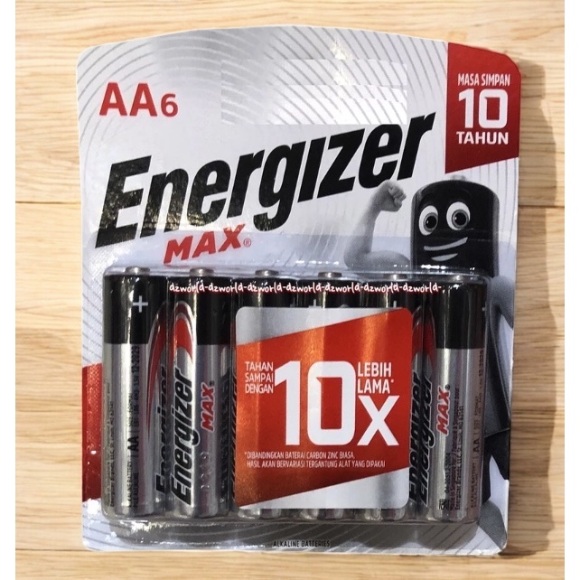 Baterai Energizer AA Batrai Alkaline Isi 6 Cocok Buat Batu Jam Dinding Dan Remot