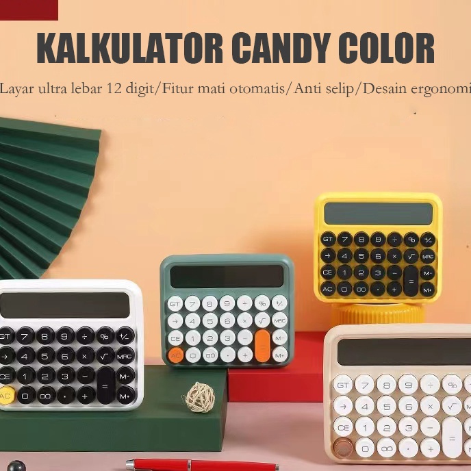 

FG2 Kalkulator Warna Permen 12 Dits Layar Led JUNNO Candy Color Calculator