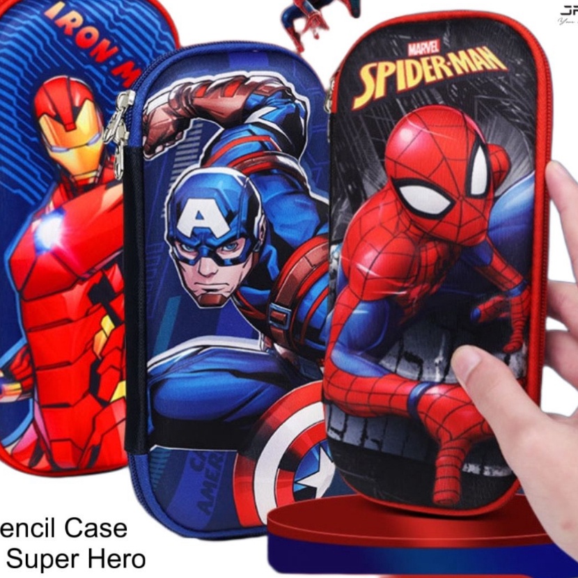 

Mega JRCASE Kotak Pensil Anak Eva 3D Timbul Hero Marvel Spiderman Iron Man Captain America Disney Perempuan Cowok Cewek Tempat Pencil Case Box 4D Keren Kartun Souvenir Gift Hadiah Ultah Ulang Tahun