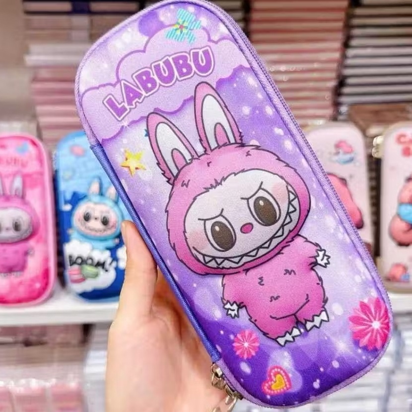 

Potongan Kotak Pensil 3D Tempat Pensil 3D Gambar Lucu Timbul anti air wateroof Unicorn elsa frozen Dino