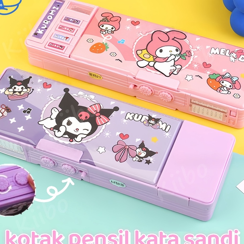

Langka KOTAK PENSILBahan Tahan Air Kuromi Tempat Pensil Password Multifungsi Lapis Ganda Berkapasitas Lucu Termasuk Rautan Pensil Kotak Alat Tulis