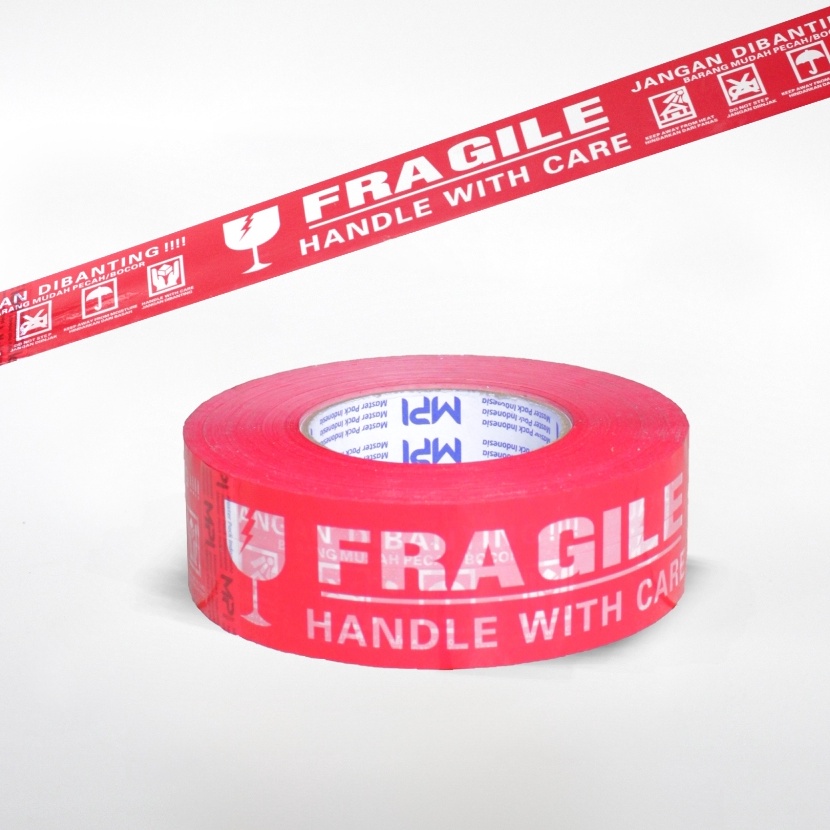 

HJ6 Lakban Fragile Merah 3 Yard Lakban Fragile Unboxing 3 Yard MPI Jumbo Lakban Fragile Putih 3 Yard MPI