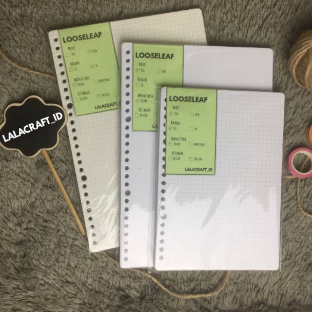 Harga Miring 1GSM GadingLoose Leaf A5 dan B5 GridDot Broken White Putih Gading Warna Novel