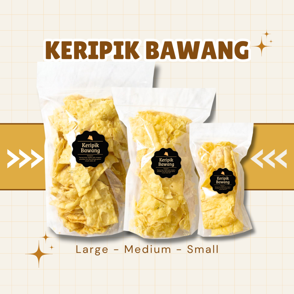 

[DELISH SNACKS] Keripik Bawang / Snack Cemilan Asin Gurih Jajanan Camilan Kripik Pangsit