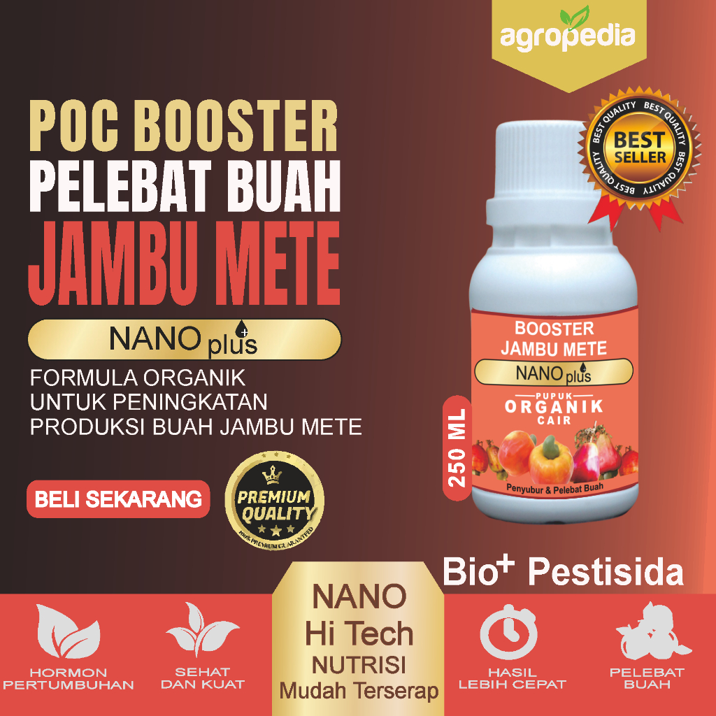 AMINO BOOSTER Pupuk Jambu Mete Cepat Berbuah, Perangsang Buah Jambu Mete, Pupuk Pelebat Jambu Mete, 