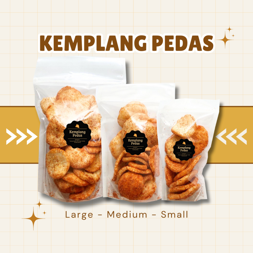 

[DELISH SNACKS] Kerupuk Kemplang Pedas / Snack Cemilan Camilan Krupuk Palembang Ikan Asin Gurih