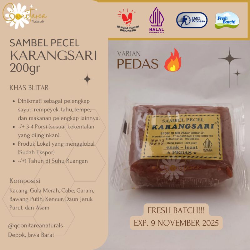 

KARANGSARI Sambel Pecel Kacang 200 gr - PEDAS