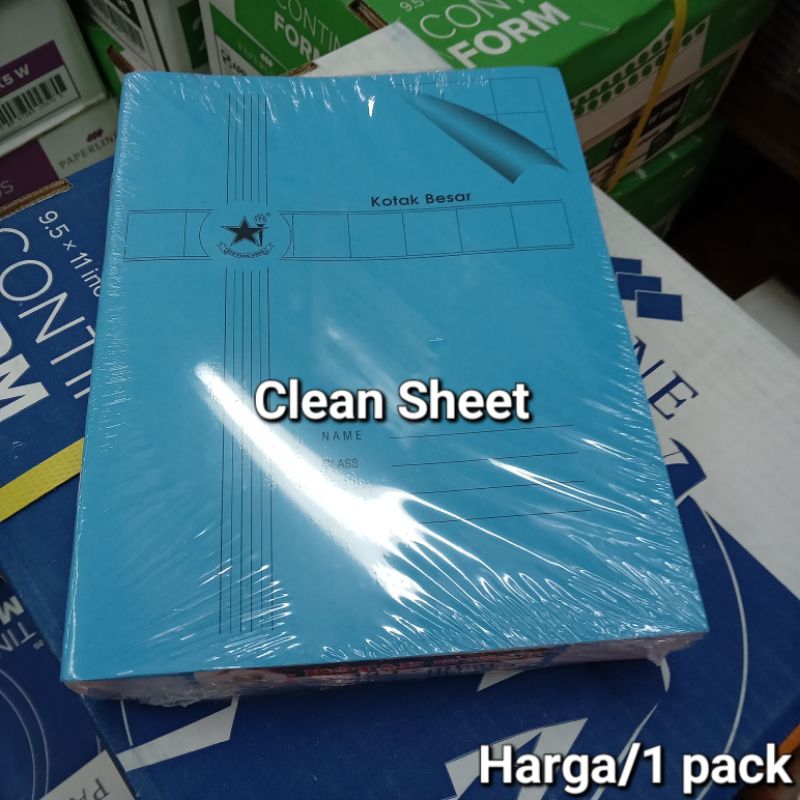 

Buku kotak besar(Harga/1,isi 10 buku)