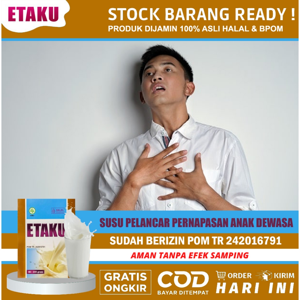 

Obat Asma Sesak Nafas Herbal Nyeri Dada Sesak Gangguan Pernafasan Infeksi Paru PAru Bronkhitis TBC Batuk Berdahak ETAKU GOAT MILK Susu Kambing Etawa Murni