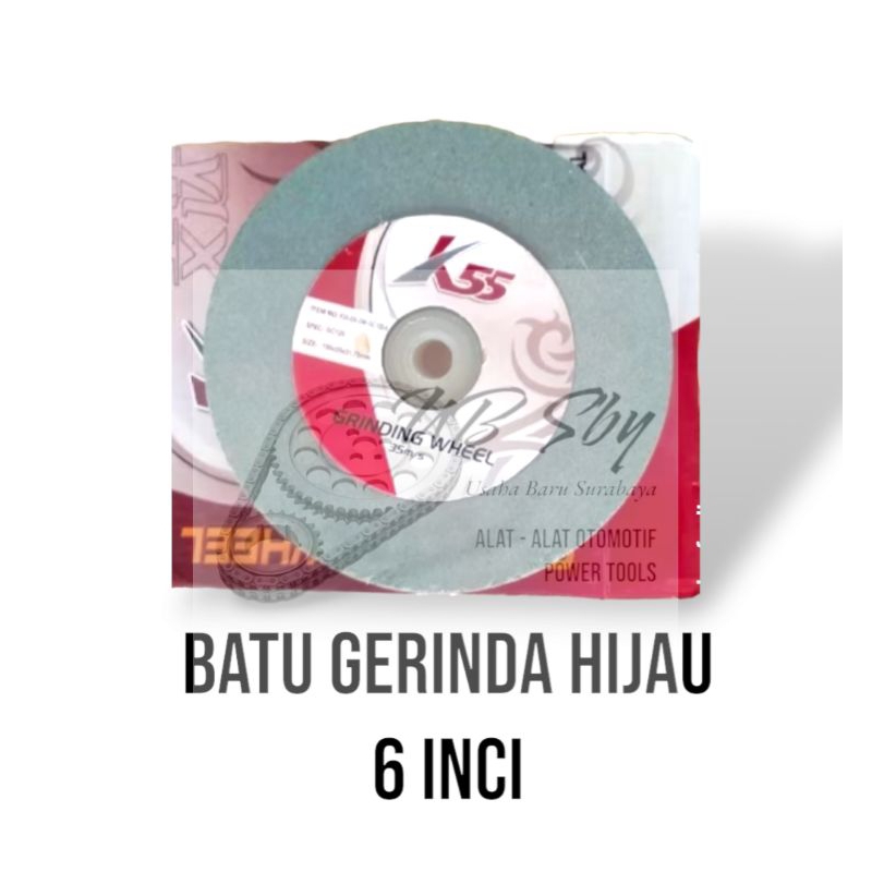 Batu Gerinda Duduk Hijau 6 inci