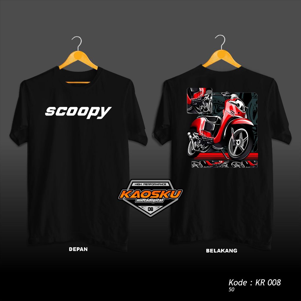KAOS RACING SCOOPY | KAOS PRIA | BAJU MOTOR SCOOPY | KAOS RACING ORIGINAL #K008