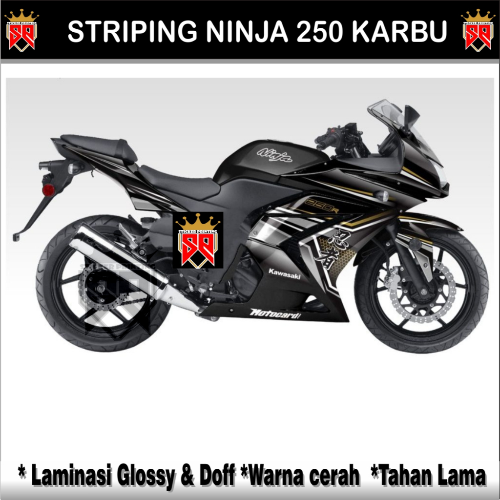 STRIPING NINJA 250 KARBU / DECAL STICKER NINJA KARBU 250R