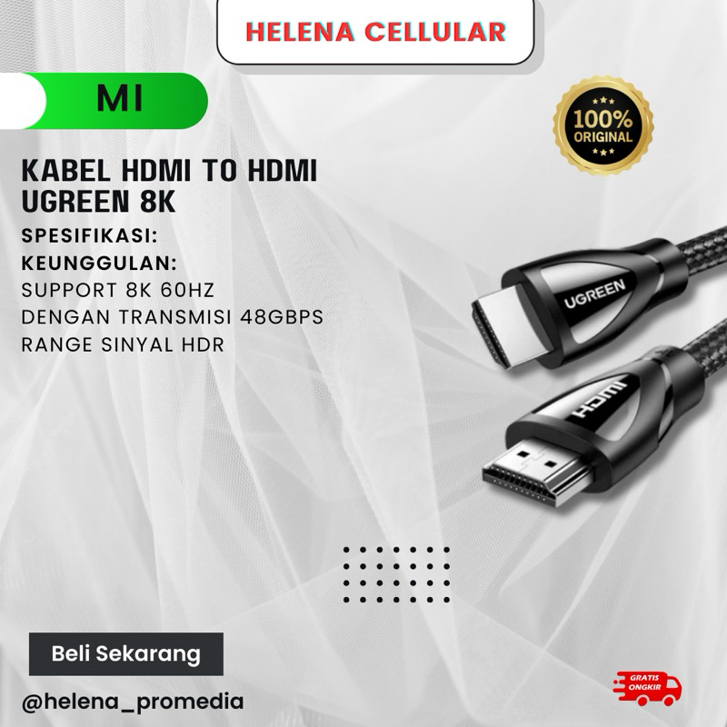 KABEL HDMI TO HDMI UGREEN 8K